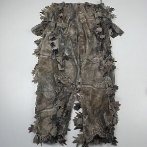 Realtree Pants Mens 2XL Brown AP Leafy Mesh Camo Hunting Overpants Lightweight